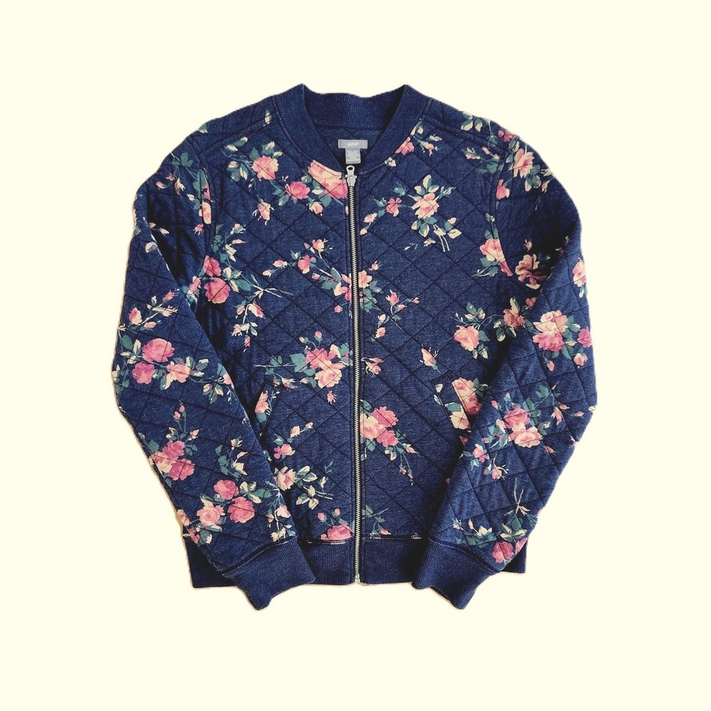 VTG Aerie Floral Quilted Jacket XS/S Rare Deadstock